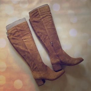 Marc Fisher Brown Suede Boots (wide width & calf)